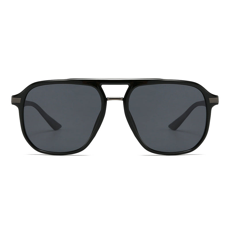 Rectangular polarized oversized mirror driving sunglasses