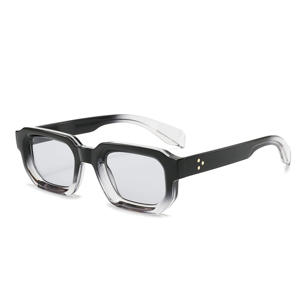 Dollger Acetate Rectangle Full-Rim Tinted Sunglasses