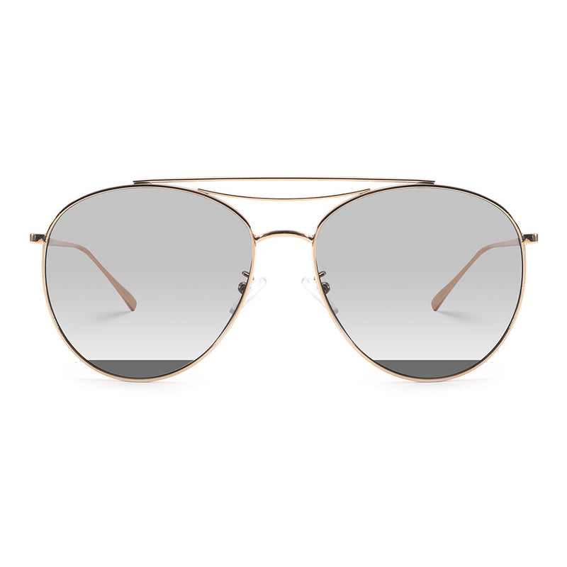 Dollger Polished Silver Aviator Sunglasses