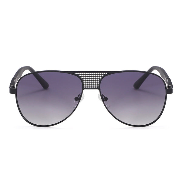 Dollger Silver and Lavender Gradient Aviator Sunglasses