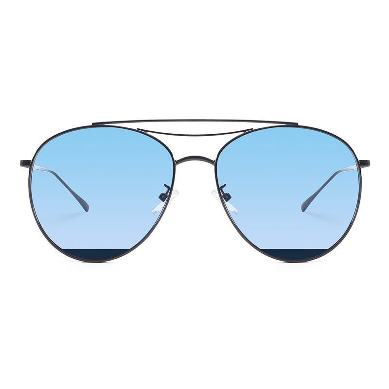 Dollger Polished Silver Aviator Sunglasses